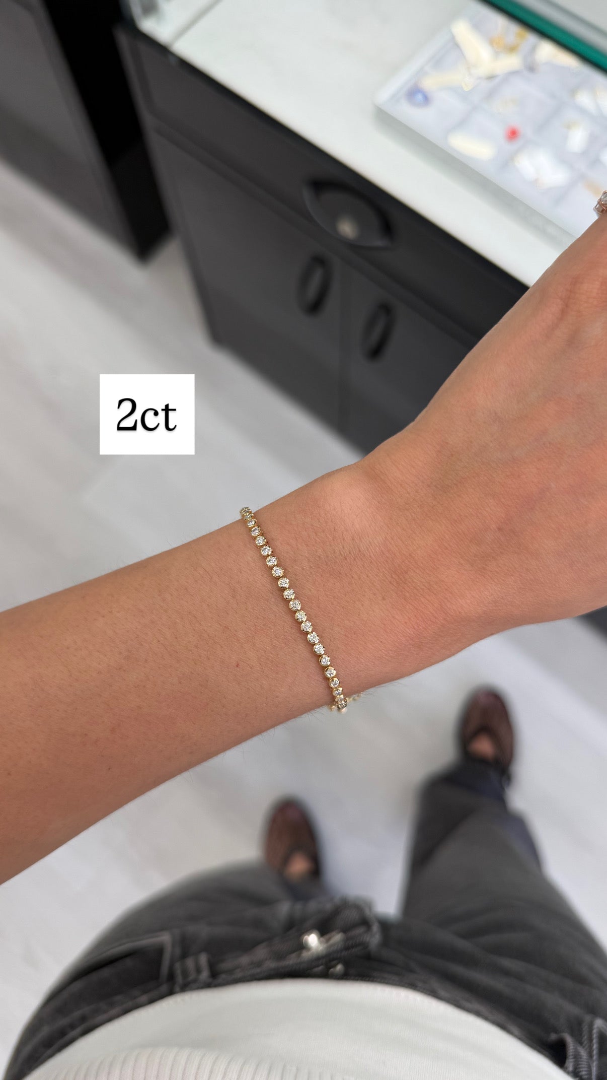 Lab Bezeled Tennis Bracelet