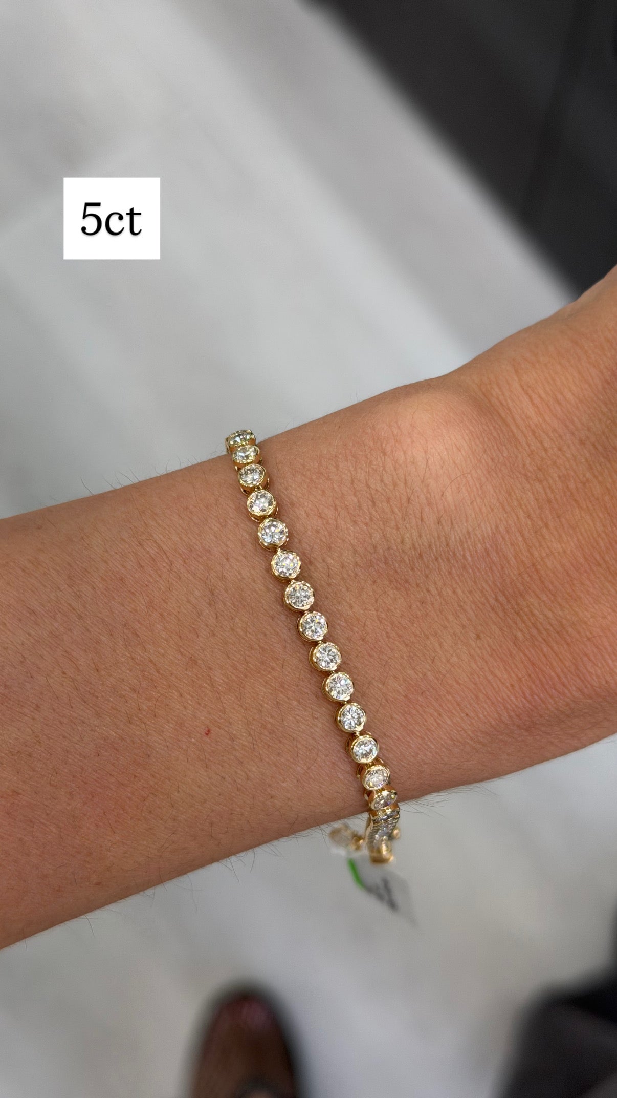 Lab Bezeled Tennis Bracelet