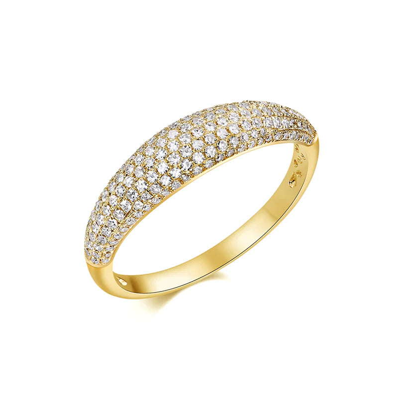 Pavé Tapered Dome Ring