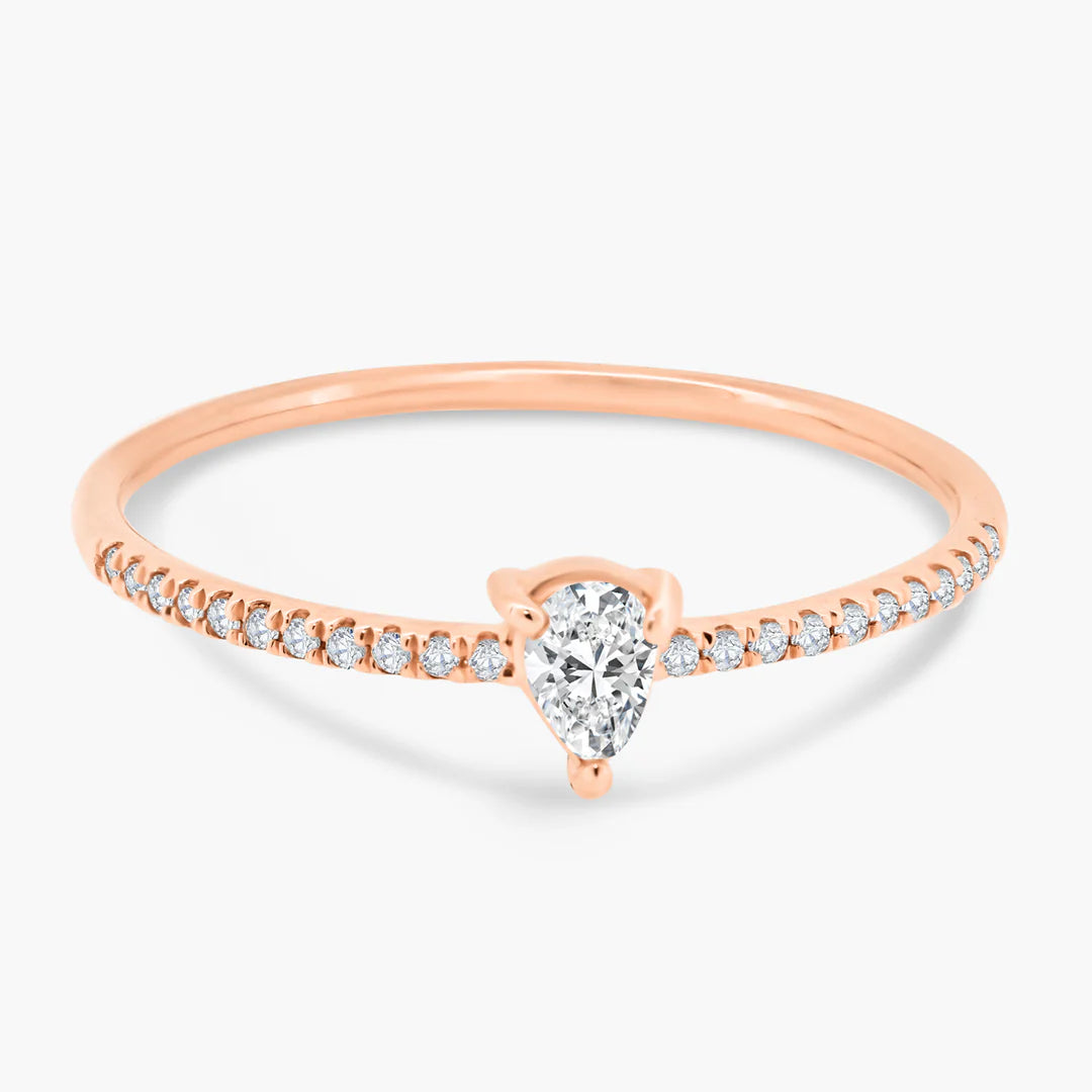 Fancy Cut + Mini Pavé Band Ring