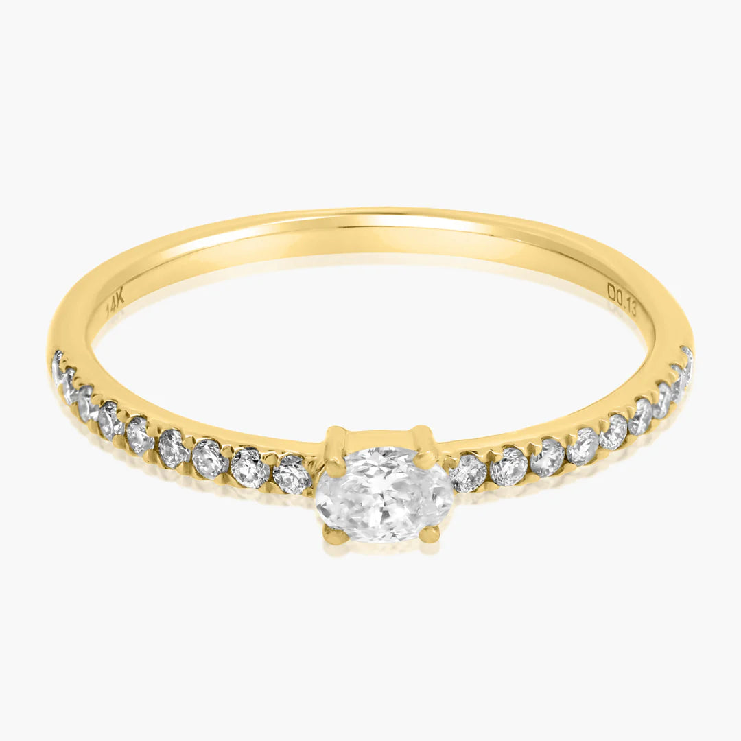 Fancy Cut + Pavé Band Ring