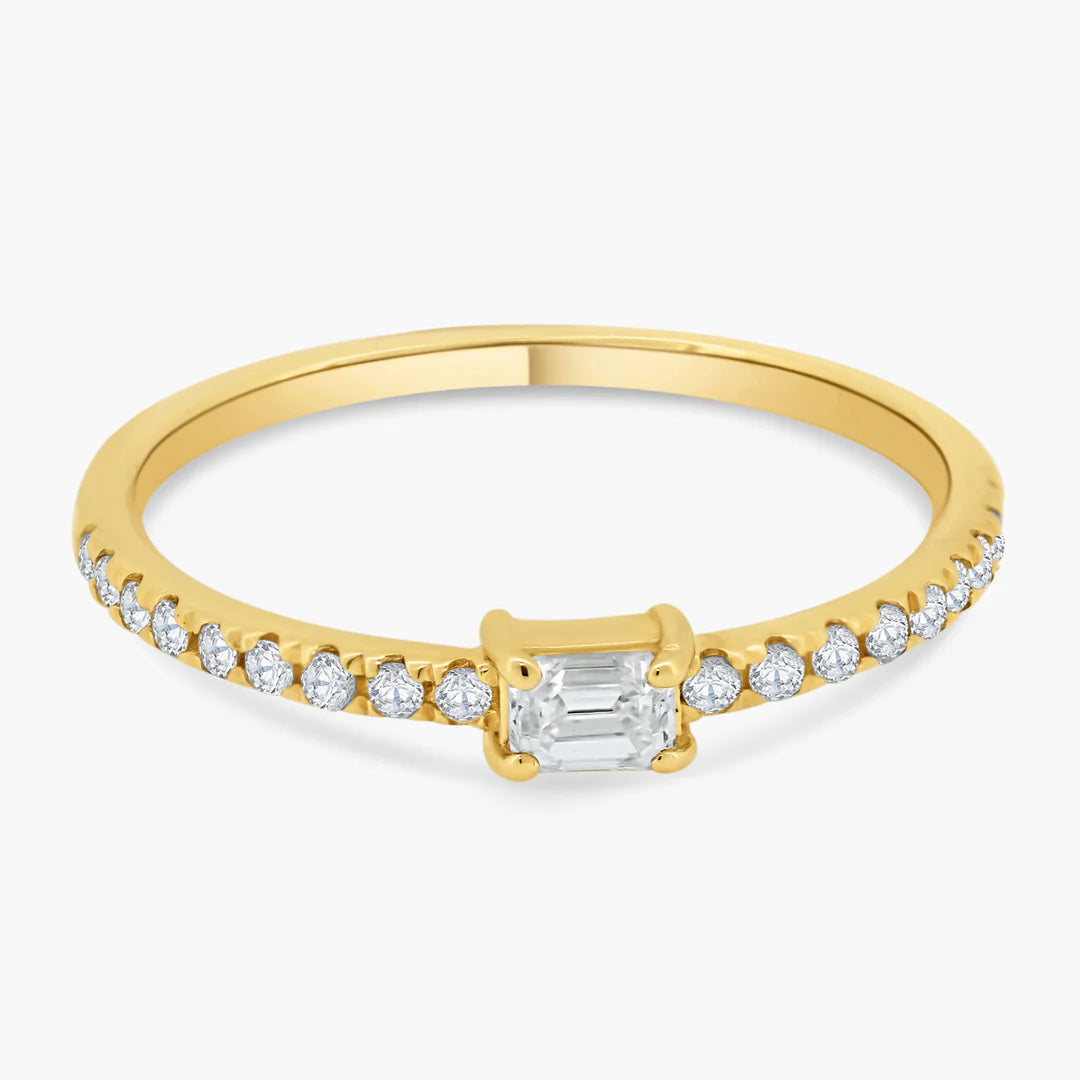 Fancy Cut + Pavé Band Ring