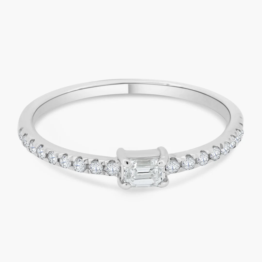 Fancy Cut + Pavé Band Ring