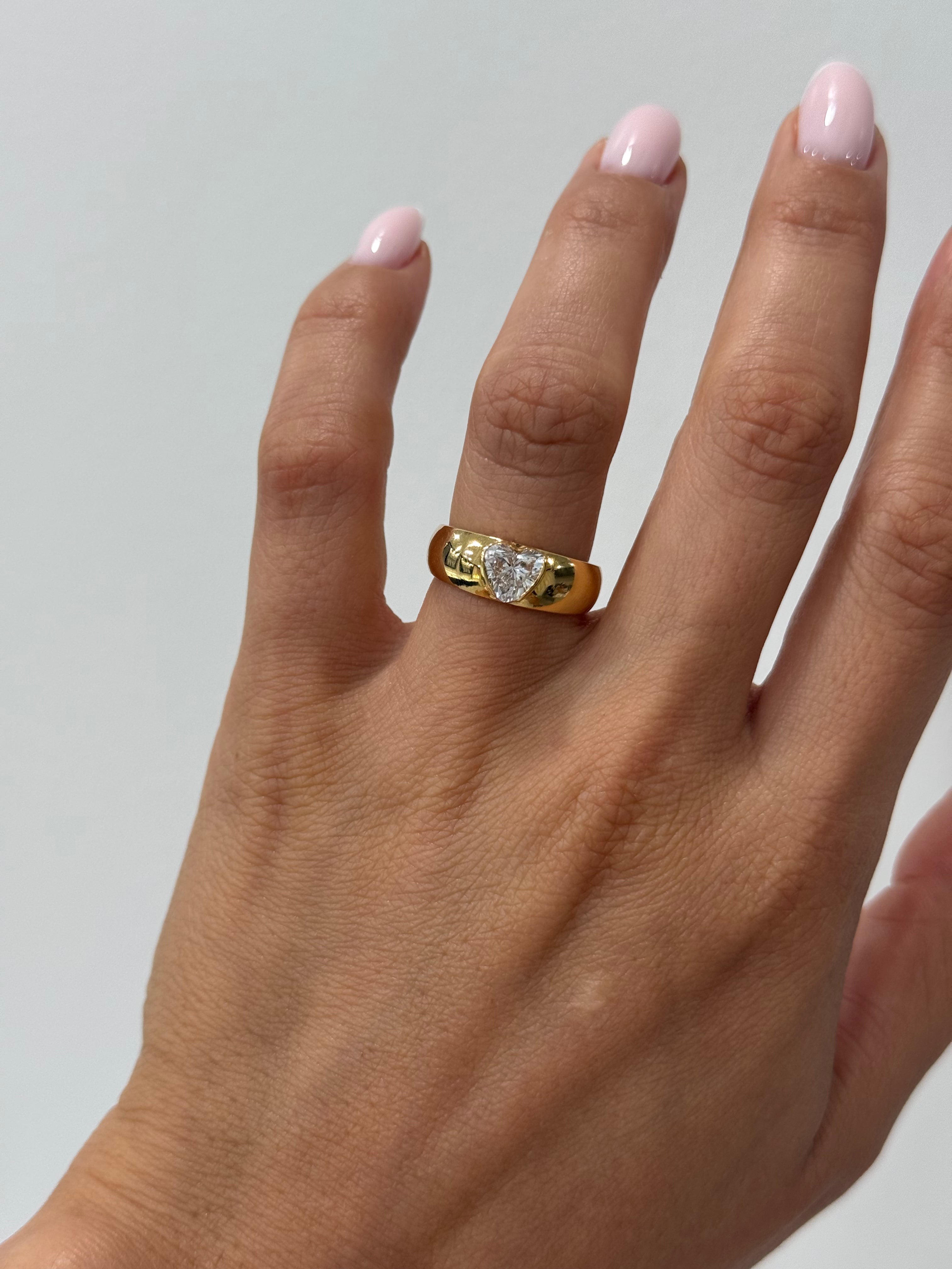 Lab Heart Cigar Ring