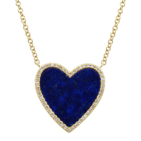 15mm Pavé Stone Heart Necklace