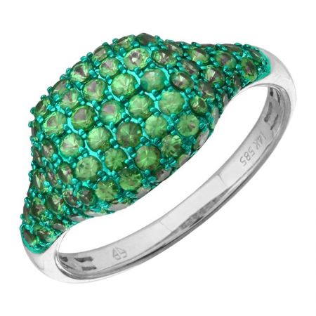 Gemstone Signet + Color Rhodium