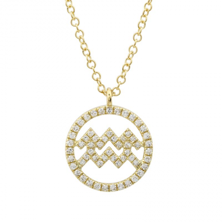 Round Horoscope Neckace