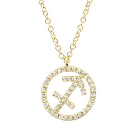 Round Horoscope Neckace
