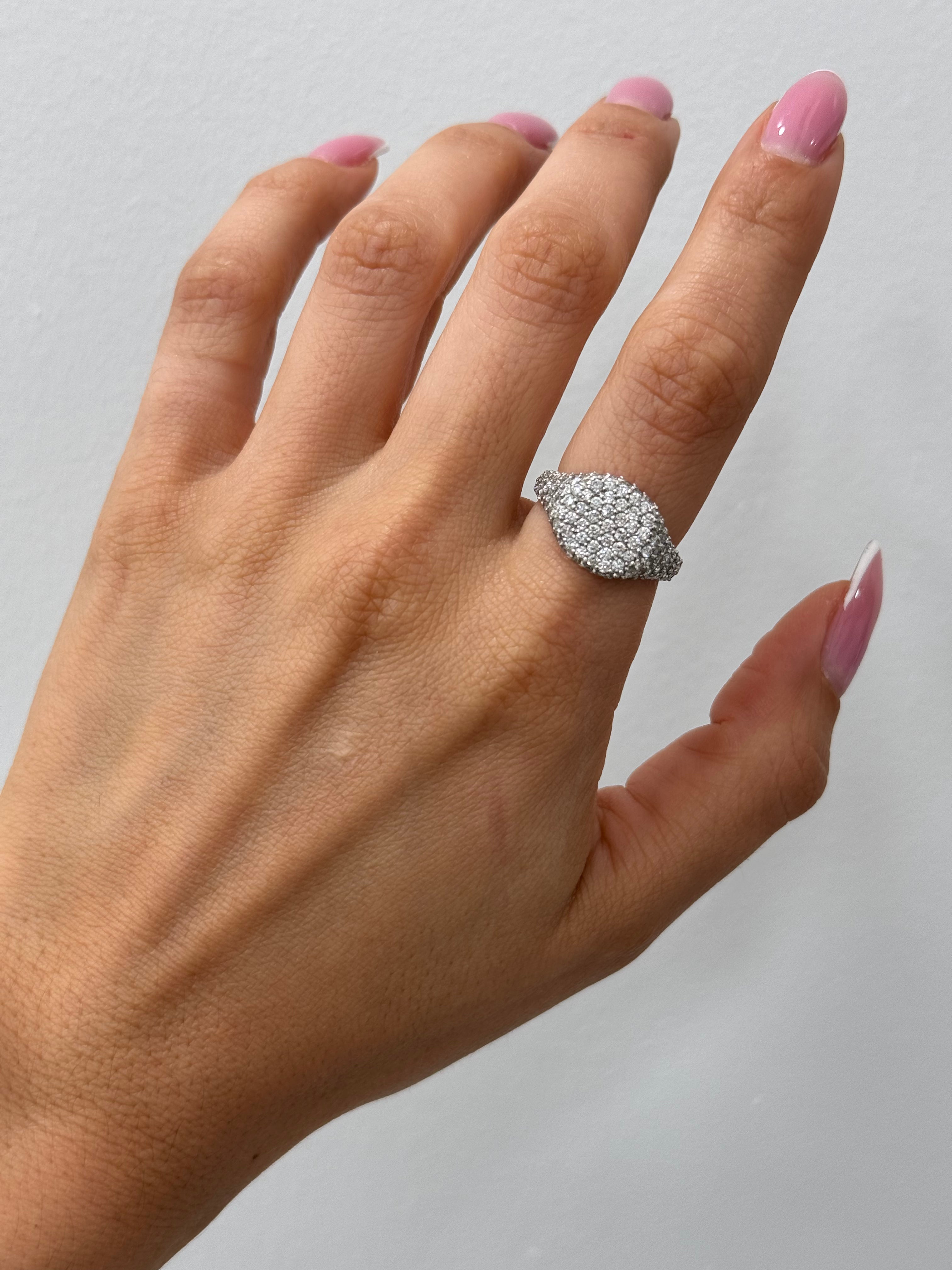 Chunky Diamond Signet Ring