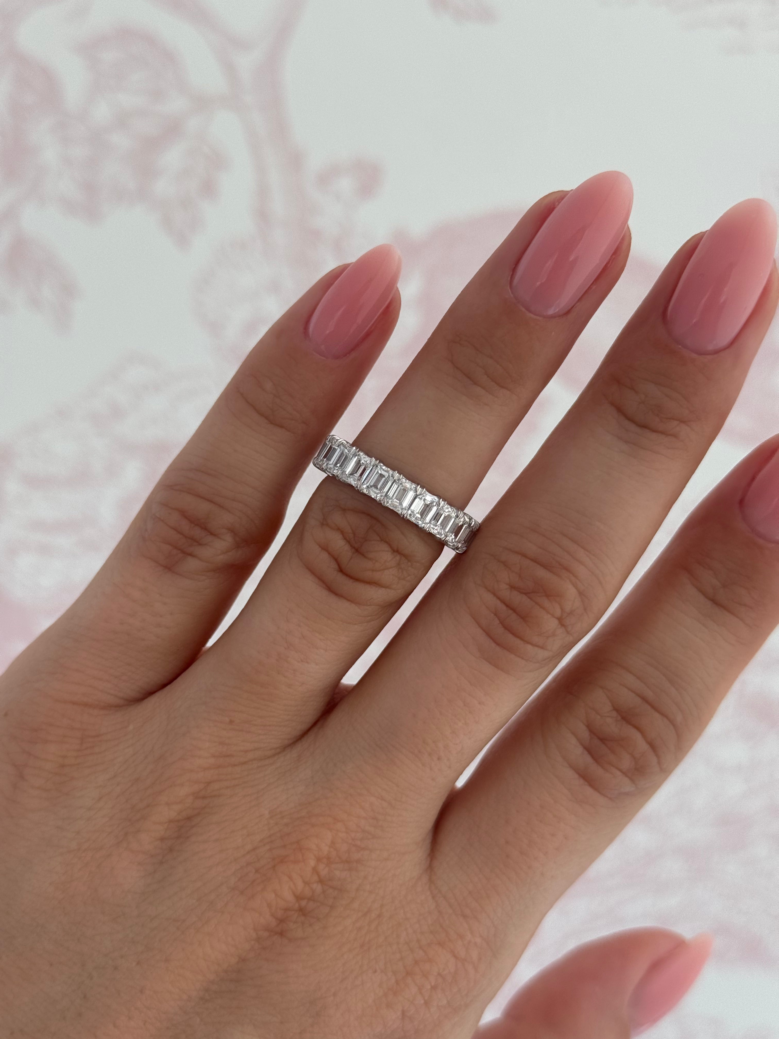 Medium Emerald Diamond Eternity Band