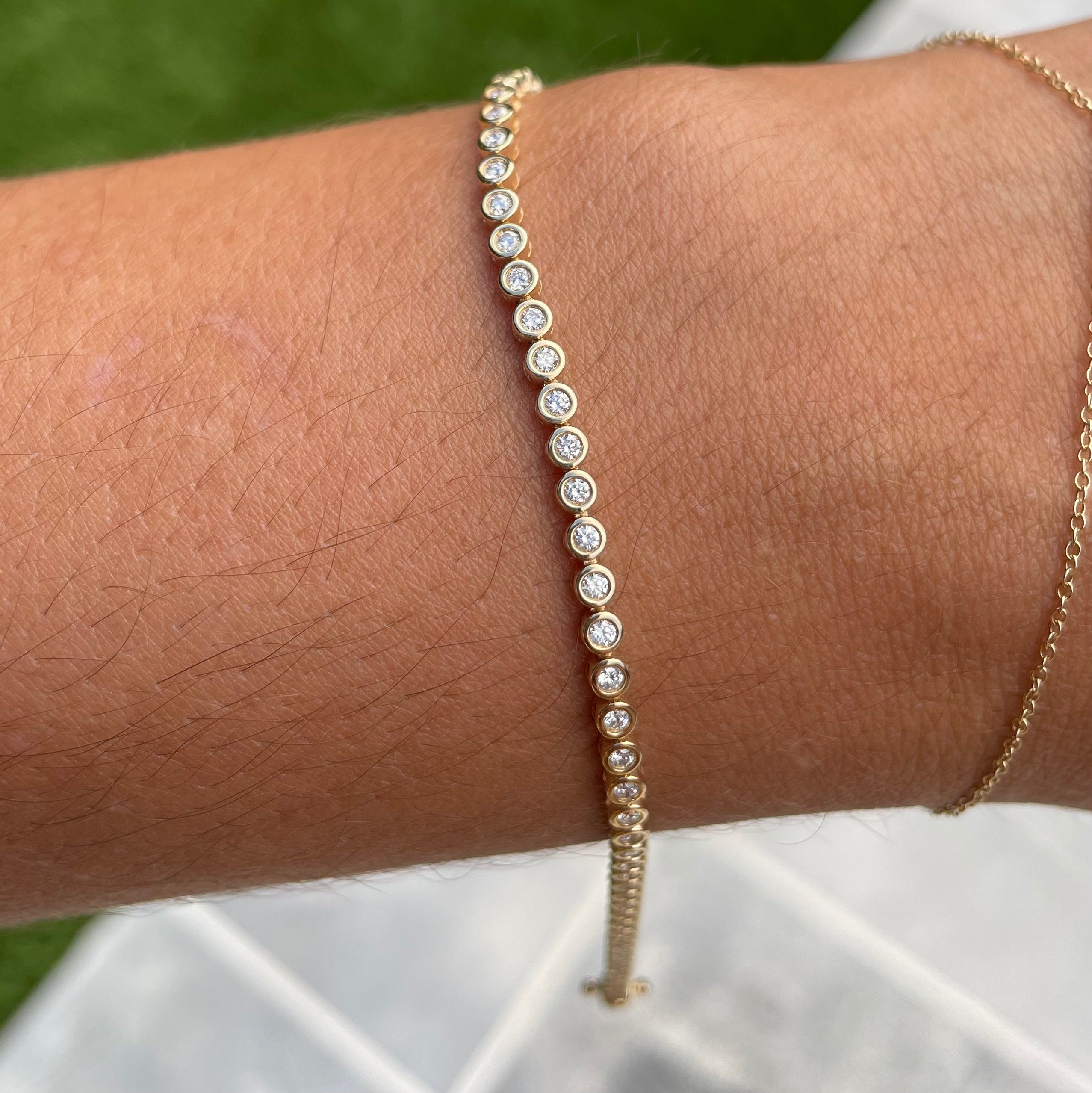 Mini Bezeled Tennis Bracelet