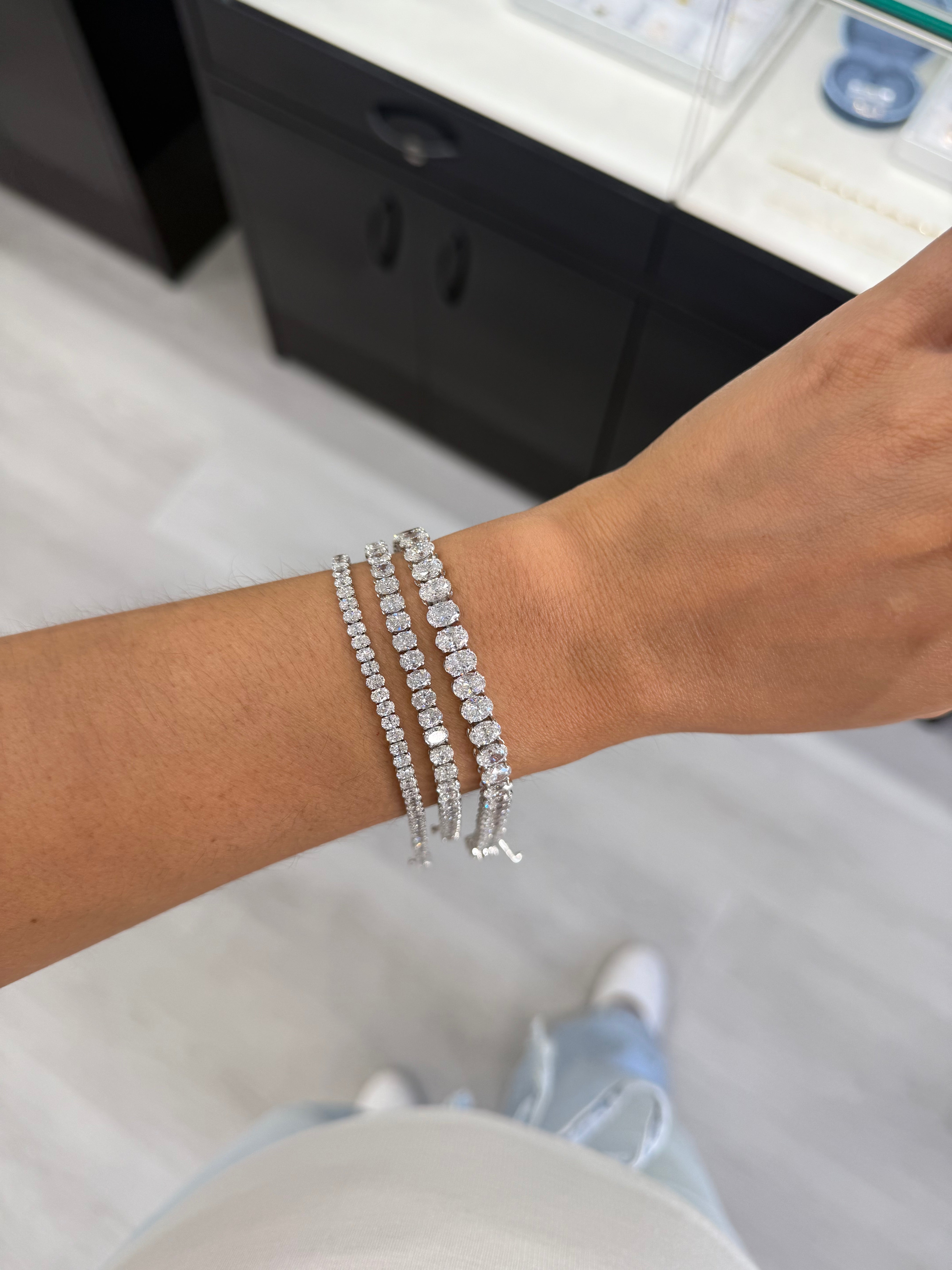 Oval Lab Tennis Bracelet