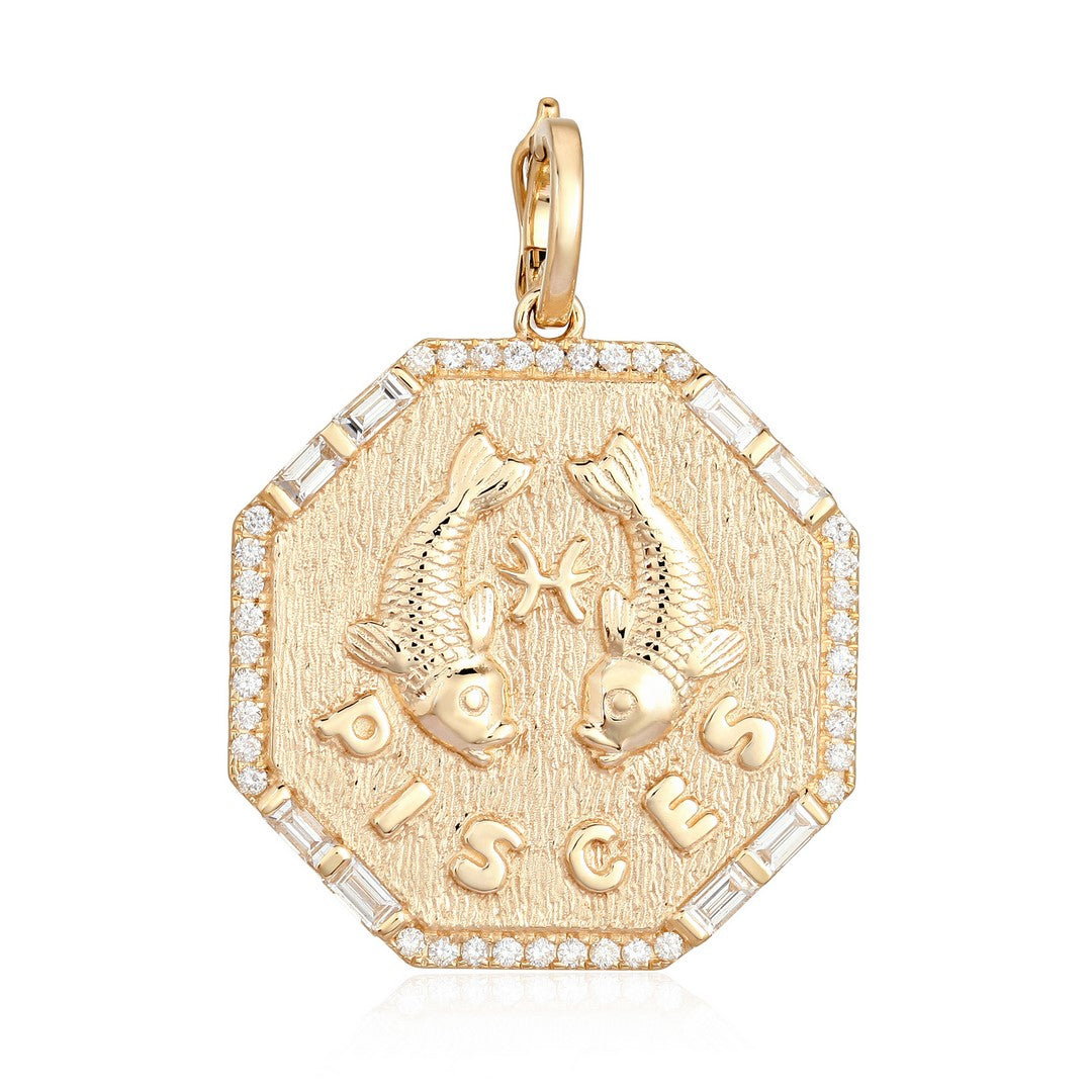 Octagon Zodiac Charm