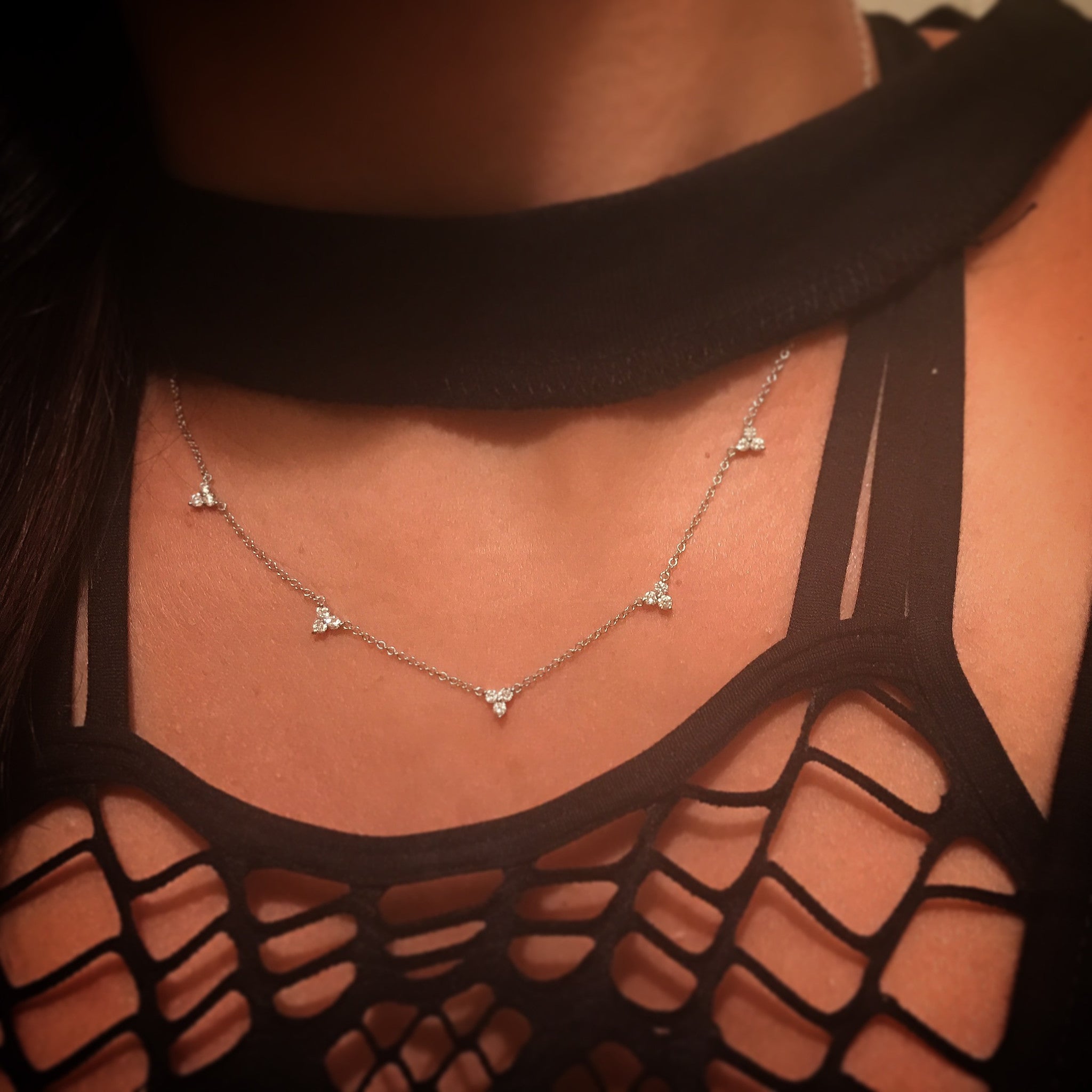 5 Station Trio Necklace