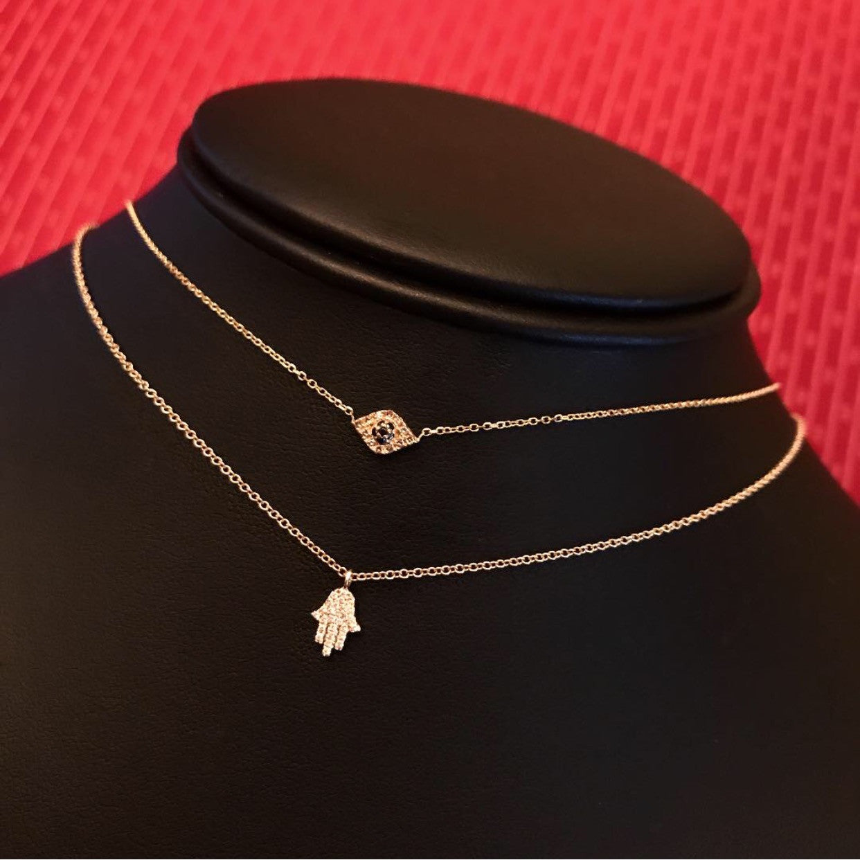 Micro Diamond Hamsa Necklace