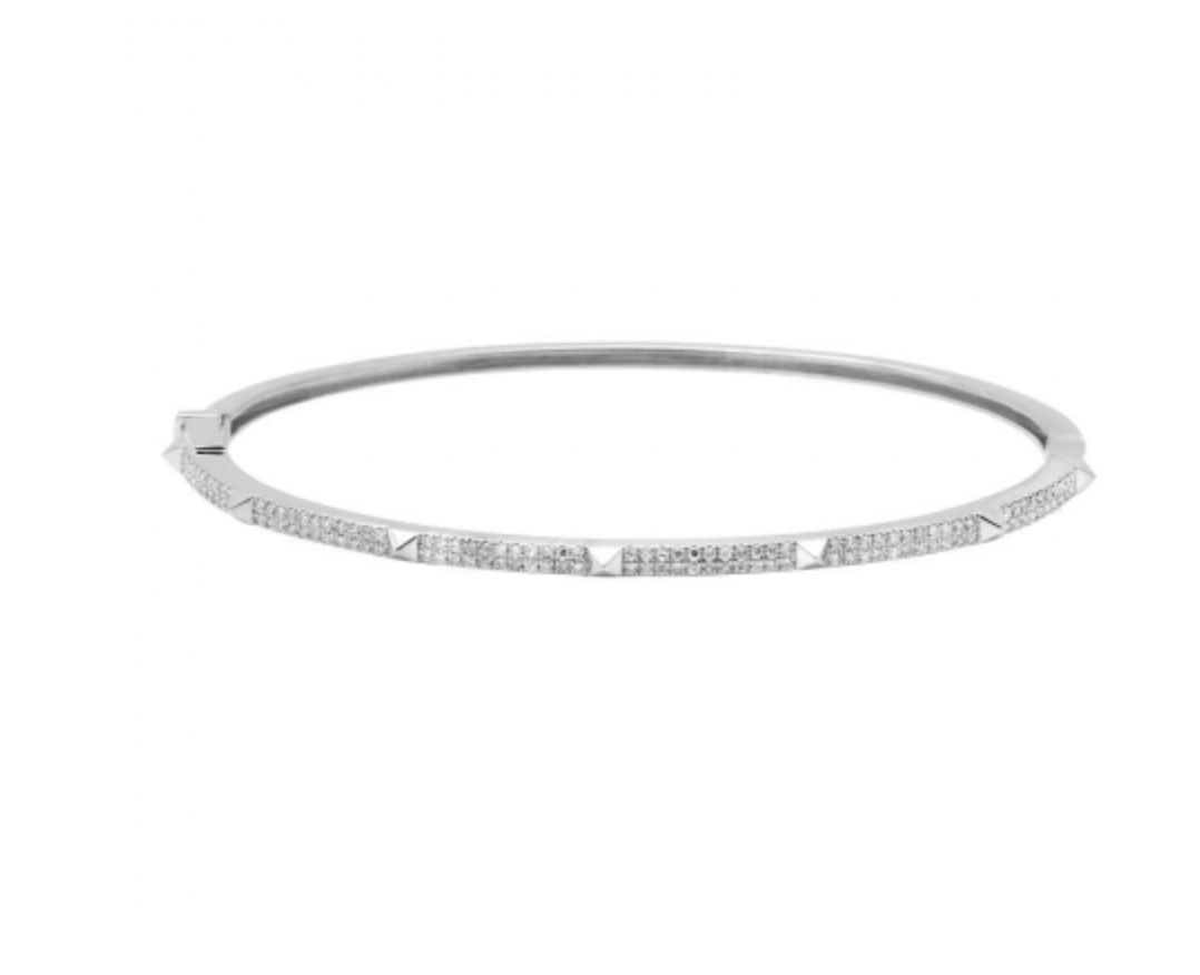 7 Pyramid Pavé Bangle