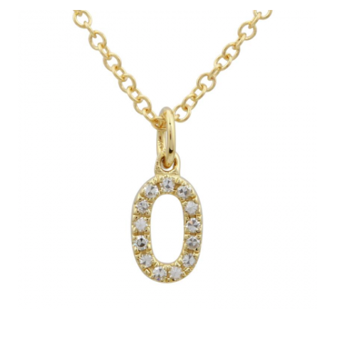 Mini Diamond Number Necklace