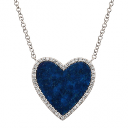 15mm Pavé Stone Heart Necklace