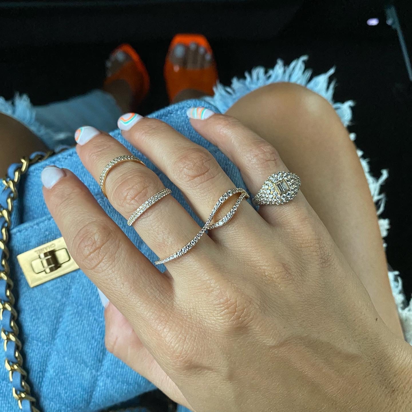 Two Finger Wavy Ring