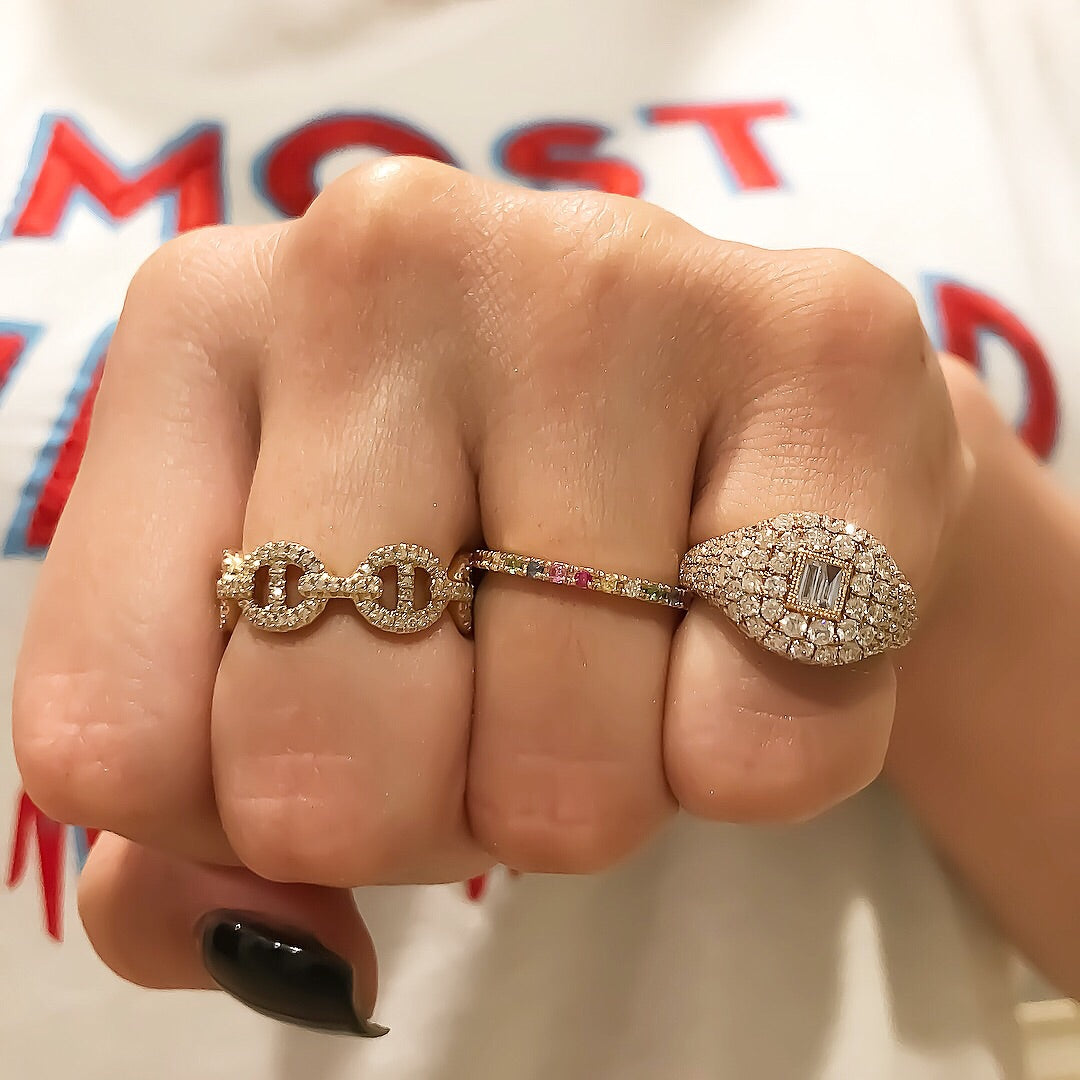 Cushion Dome Pinky Ring