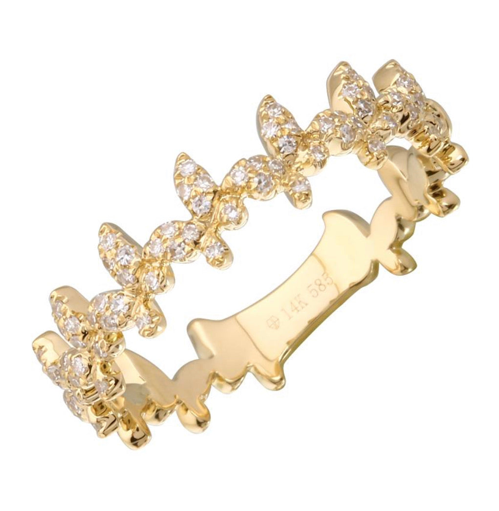 Pavé Butterflies Band