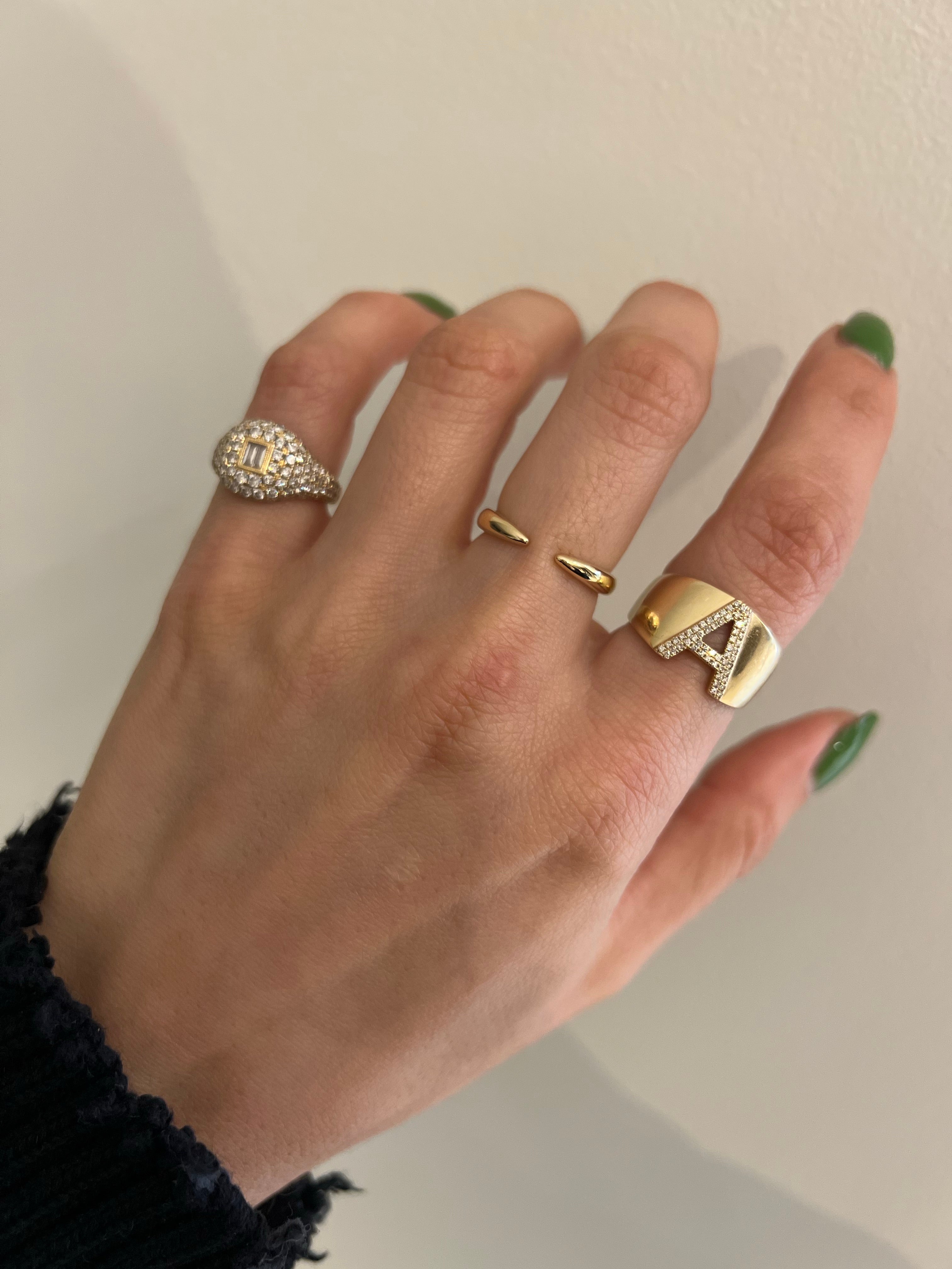 Solid Gold Cuff Ring